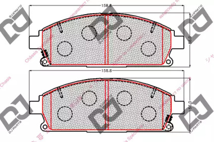 Комплект тормозных колодок DJ PARTS BP2145